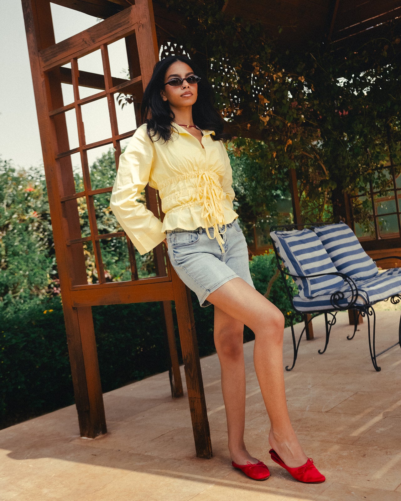 CINCHED CHEMISE IN BUTTER YELLOW