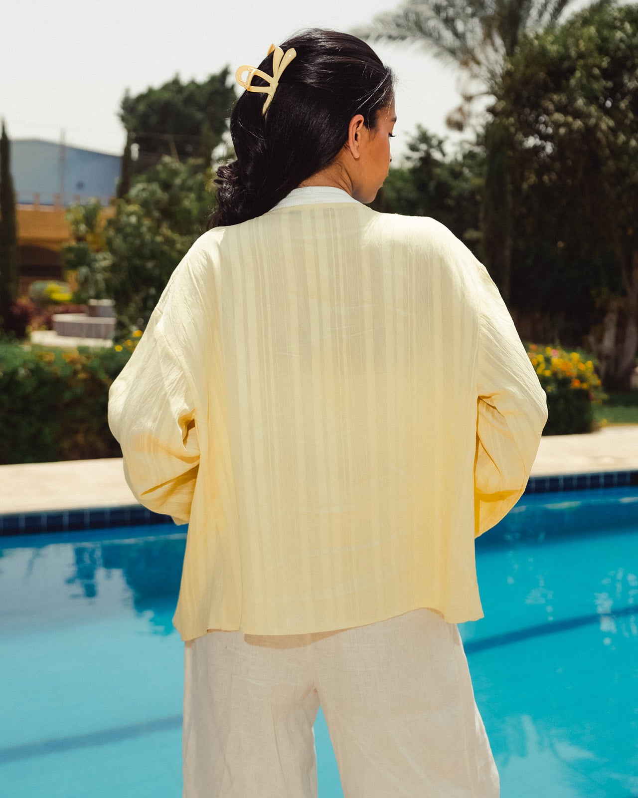 SUNSET KIMONO IN BUTTER YELLOW