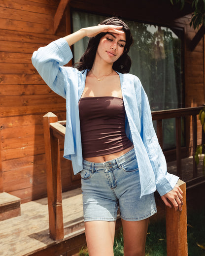 SUNSET KIMONO IN BABY BLUE