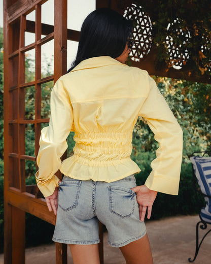 CINCHED CHEMISE IN BUTTER YELLOW