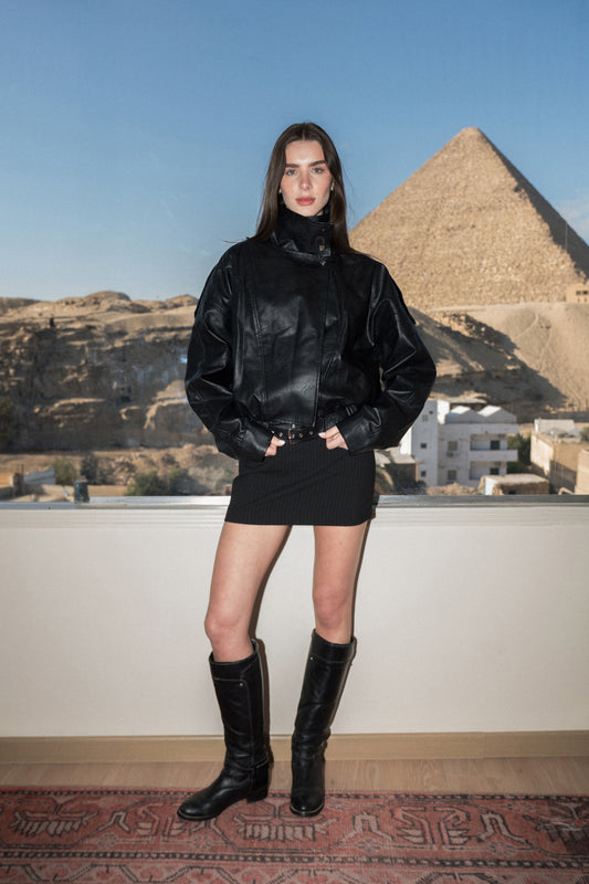 l'armure - leather jacket in black