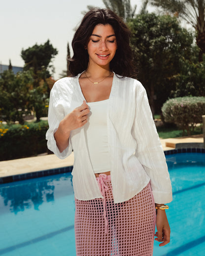SUNSET KIMONO IN WHITE