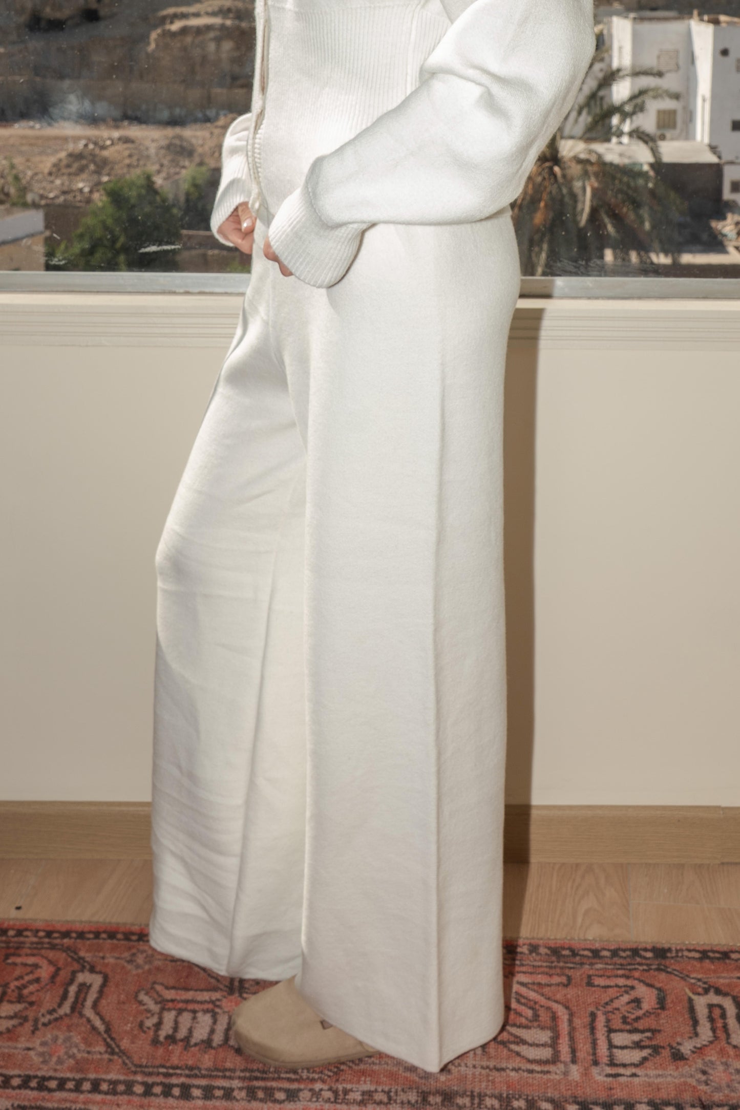 Cloudline knit pants in cream